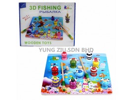 WD-1128#QQ-15019#3D FISHING WOODEN TOYS